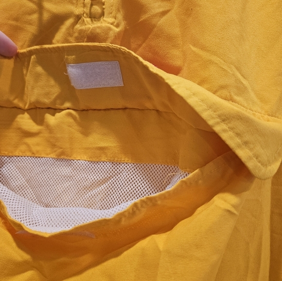 Vintage rare y2k Hype yellow windbreaker hood pullover checkered colorful M - Picture 6 of 10